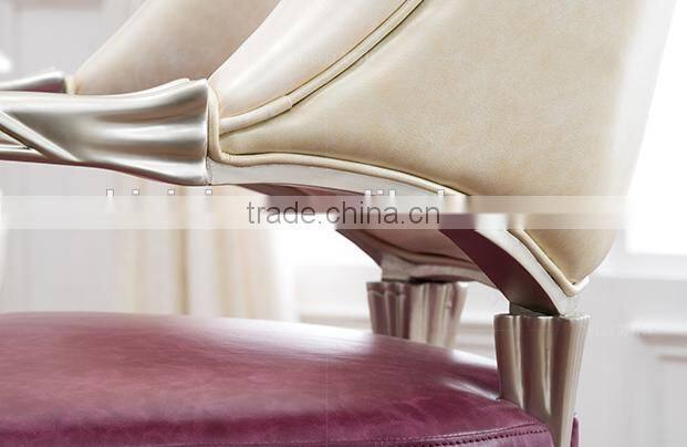 Consice design purple leather leisure chair