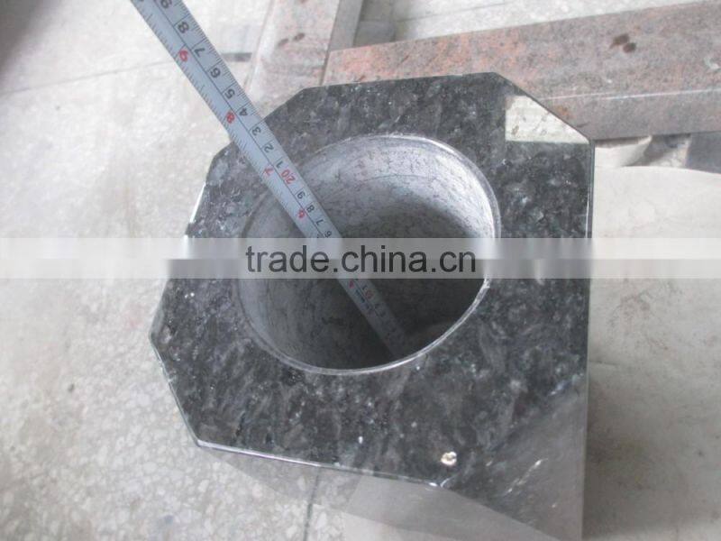 Olive Green Granite tombstone Vase