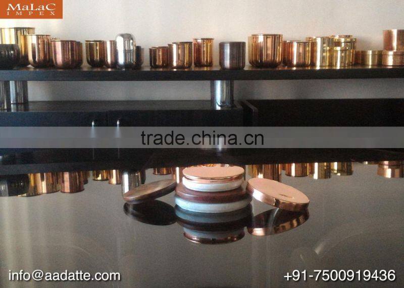 Brass candle cup copper candle jar with lid