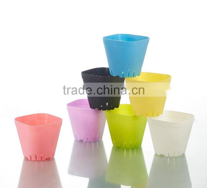 Plastic Square Pots for Plants Colorful Color-Large Size