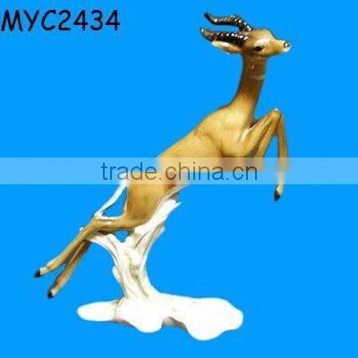 Jumping gazelle statue polyresin animal