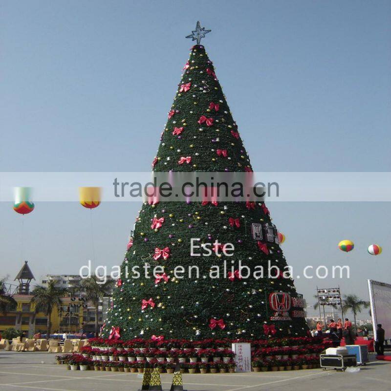 Home and outdoor garden edging decoration 2m to 16m or 6.5ft to 53ft Height artificial large 3D LED Christmas Tree