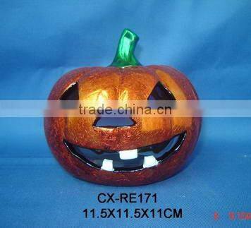 porcelain moroccan ceramic garden indoor use -dolomite pumpkin candle holder