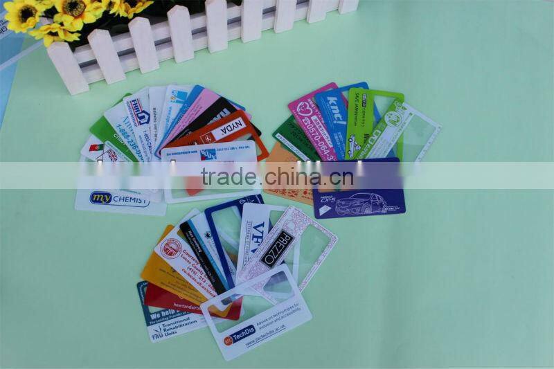 Plastic magnifying sheets / credit card magnifier