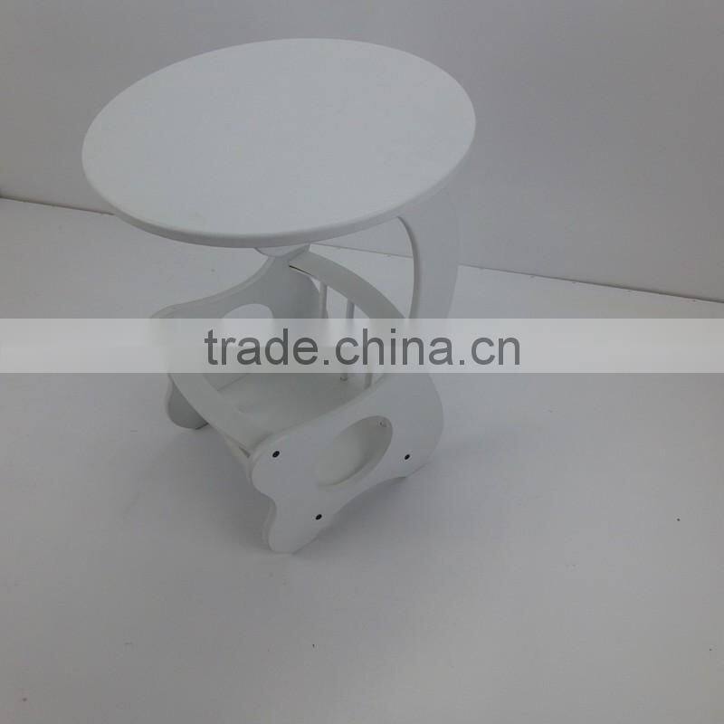 white fashion round wooden table tea table