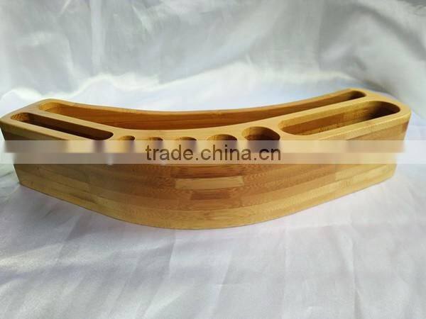 Cute design fashion bamboo table pen holder