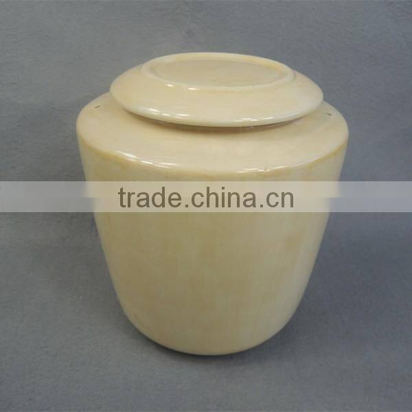 Blue ceramic flower urns for ashes suit for european desin