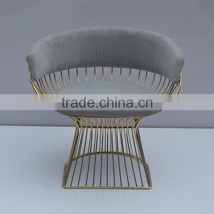 OEM metal chair frames hot sale beauty dining room metal wire chair