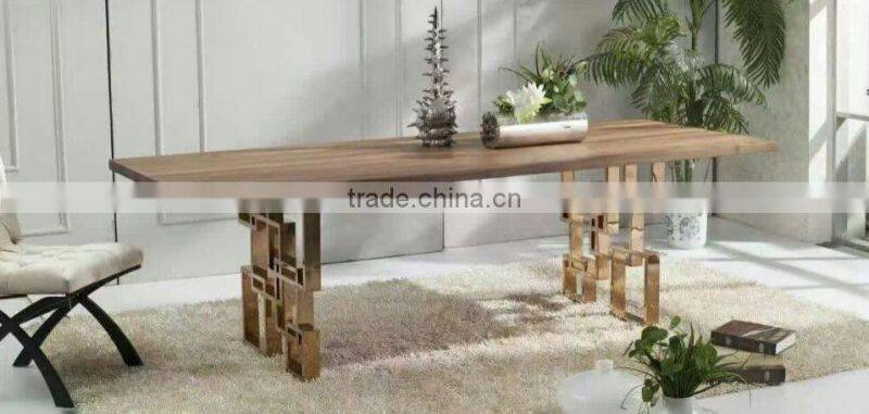Hot sale modern stainless steel table legs dining room furniture wooden table accessories