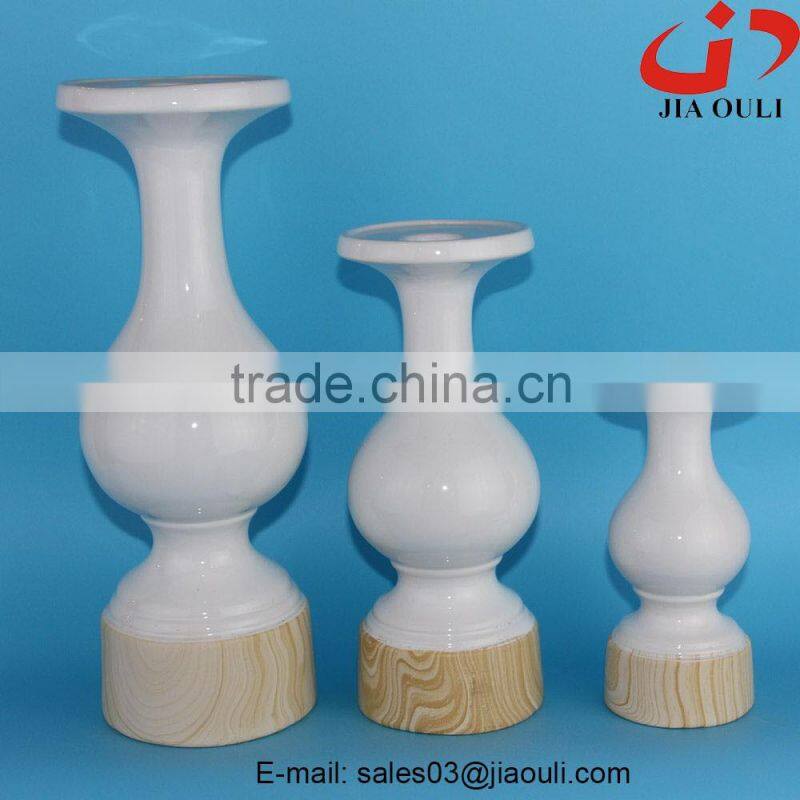 Popular sales candle stand wedding table centerpieces, ceramic tealight holder