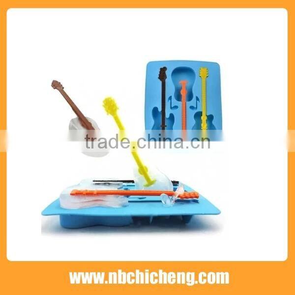 Kitchenware Rock Guitar Ice Tray Mold, Novelty Silicone Ice Molds, Customized Ice Cube Mold