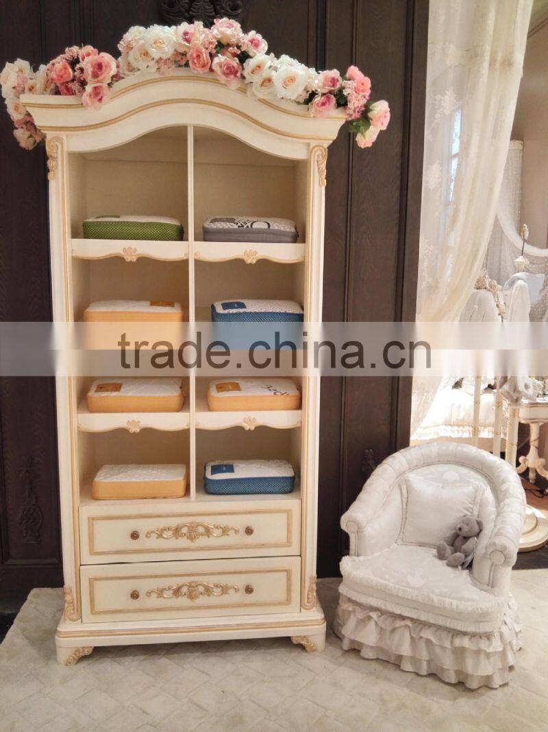 Royal Classical European Style Pure White House Shaped Armoire For Kids Bedroom, New Arrival Nice Wardrobe Closet BF11-01224b