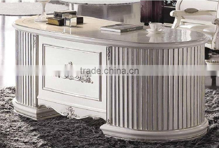 New French Classical Style Office furniture, Best Quality French Style Desk,Elegant Chair,Grand Bookcase(BG600089)