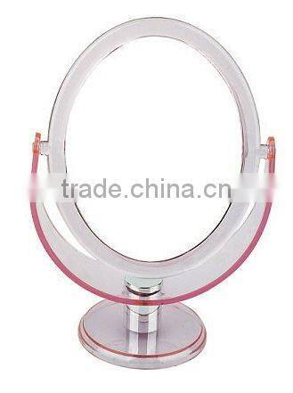 Plastic heart-shaped bottom cheap & table Cosmetic Mirror