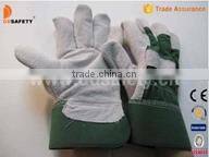 Green Cow Split Leather Safety Glove