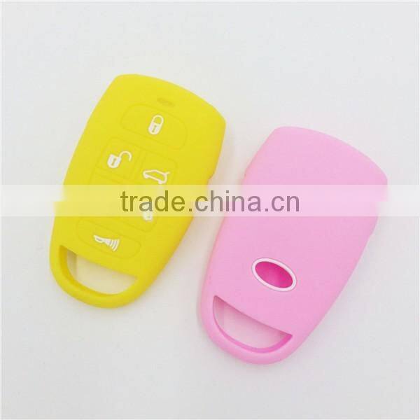 Colorfull remote case for hyundai 6 buttons silicone car key cover