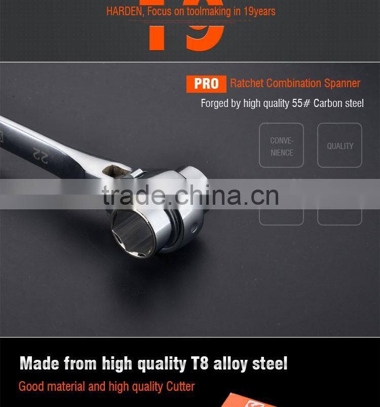 Professional 21X22-22mm Ratchet Combination Spanner