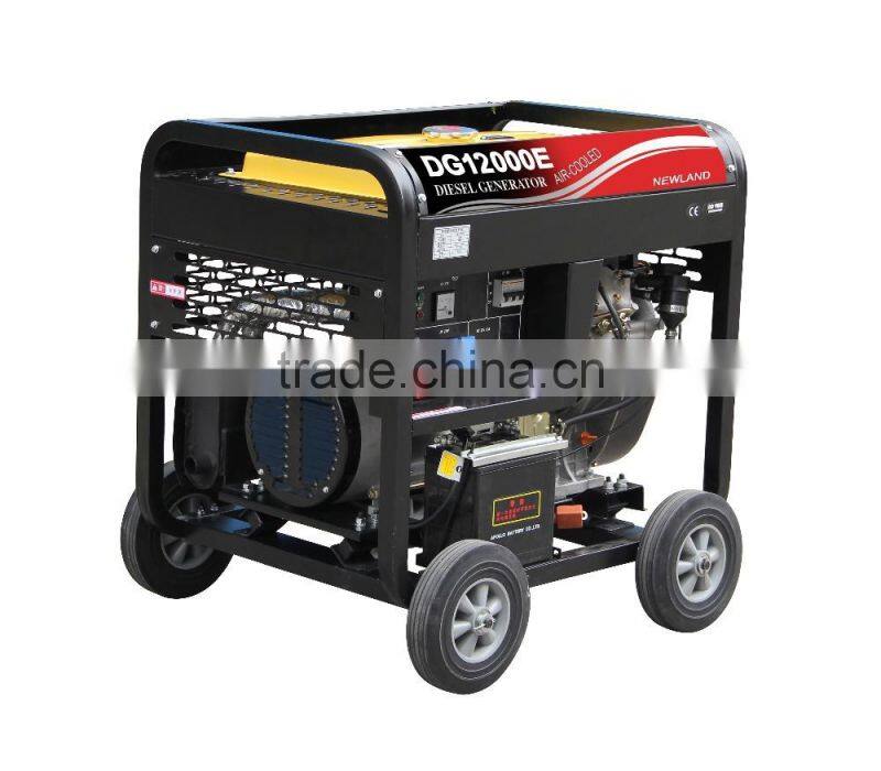 5kw diesel engine generator strong square frame with big 4 wheels generator manufacturer