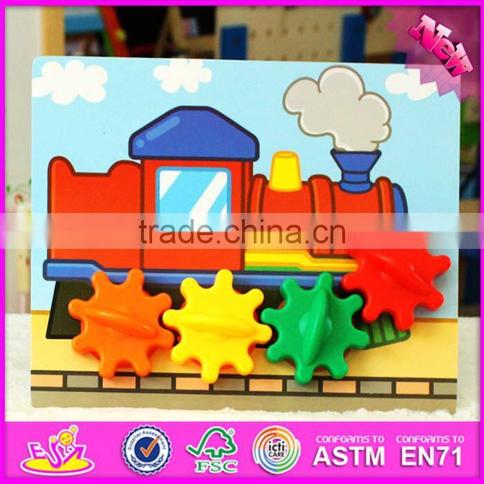 2016 new design cartoon wooden baby toy W01B030