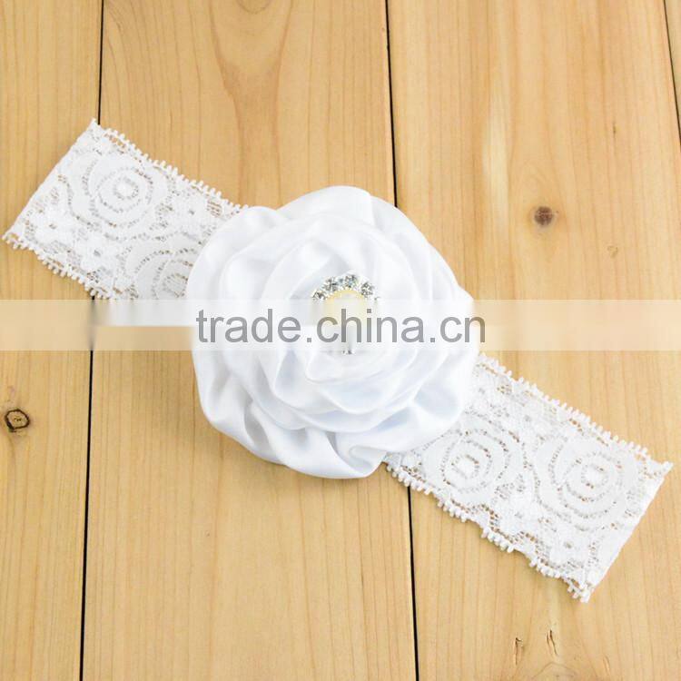 Most Hot Handmade Silk Flowers Headband For Girls Hair Ornament and Top Baby Headband with Flowers