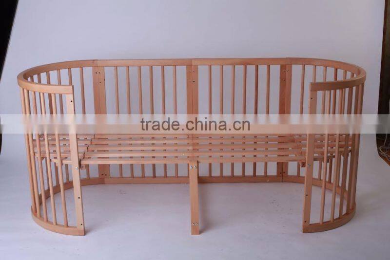 solid beech wood round cot baby crib sheets