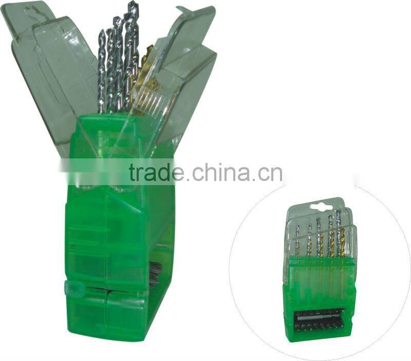 27pcs nice quality twist drill and masonry drill bit set in plastic case
