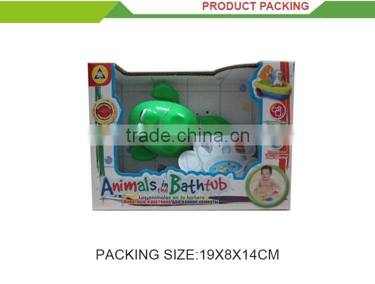 Hot selling cheap wind up swimming plastic realistic frog toy