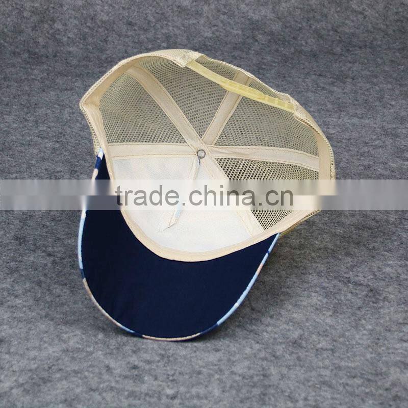 Cheap 6 Panels Wholesale Camouflage Mesh Baseball Cap Custom Trucker Cap