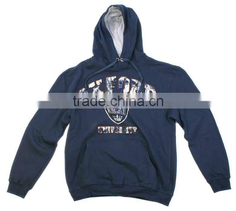 Mens Grey Poloar Fleece Hoodie Sweatshirt