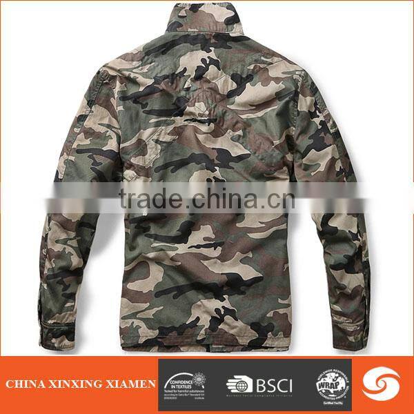 Wholesale fashionable Heavy Wash Men Camouflage Jacket
