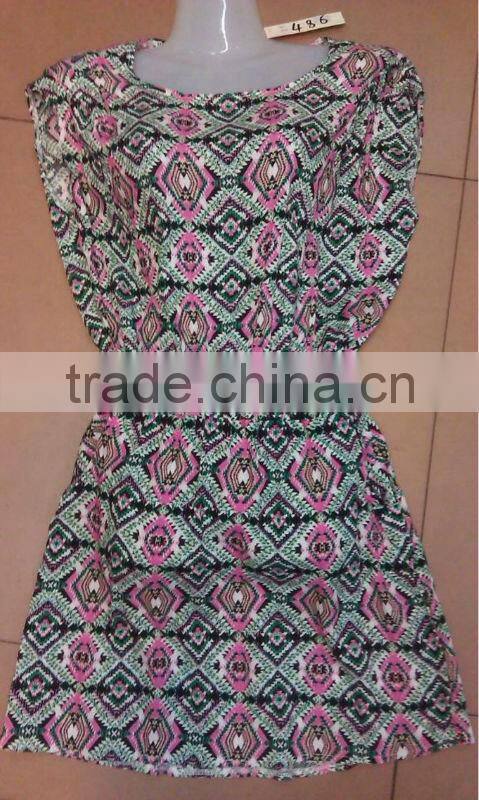 BHN906 Apparel stock Rayon dresses Clothing available at Cheap price