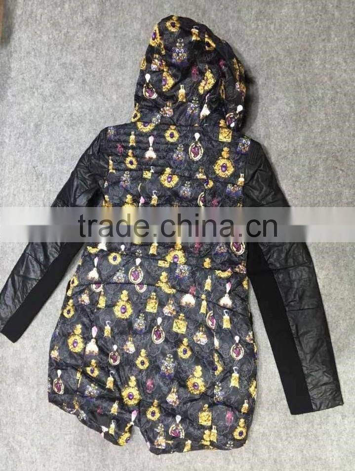 GZY down filled jacket warehouse guangzhou mixed coat winter anti-static cheap china stock 2017 good quality