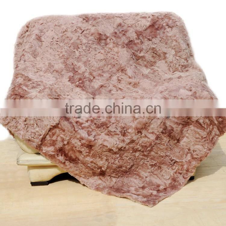 CX-D-50A China Cheap Price Natural Colour Real Sheep Lamb Fur Blanket