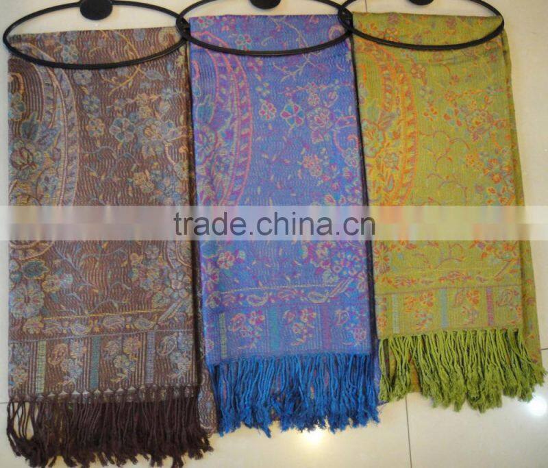 wholesale factory Russian lady paisley pashmina shawl 100%rayon