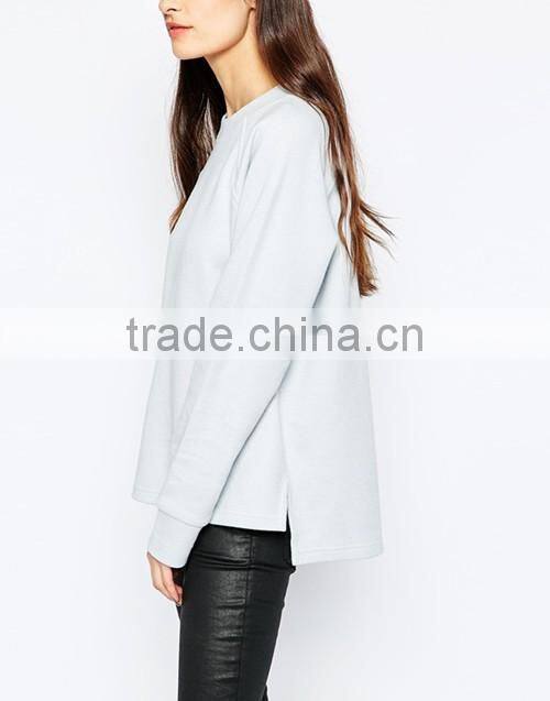 Fashion women high quality raglan long sleeves sweatshirt