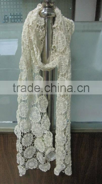 Wholesale Winter free beaded crochet striped scarf pattern