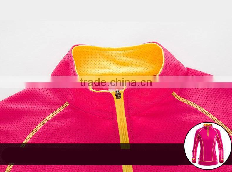 Wholesale Half Zip T-shirt Long Sleeve Breathable Sportwear With Zip For Men And Women