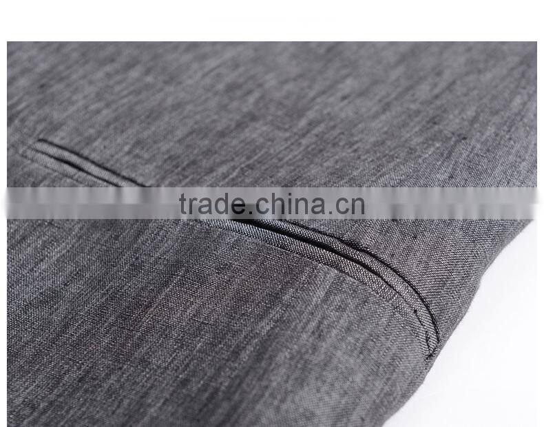 Wholesale Men Coat Suit Checked Half Lined Light Grey Formal Jacket For Men