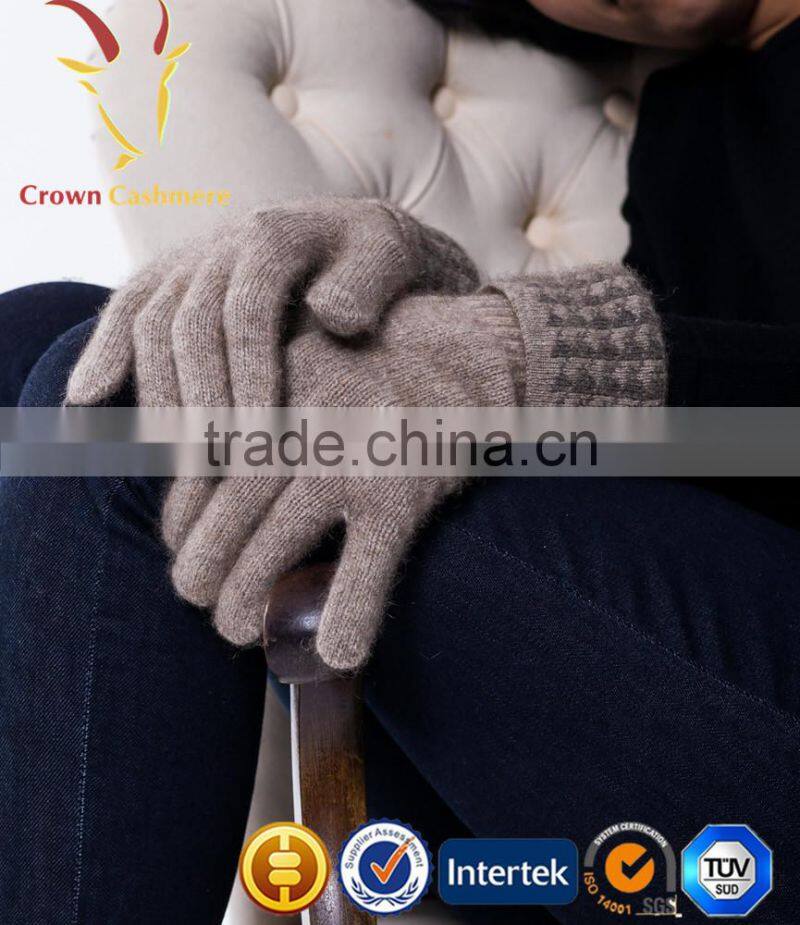 100% mongolian cashmere gloves womens cashmere knitted gloves