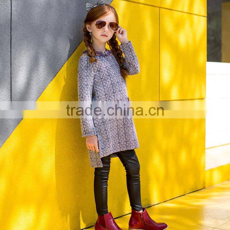 COOL KID ZONE winter kids girls jacquard dresses casual Pullovers dress long sleeve long winter girl dress
