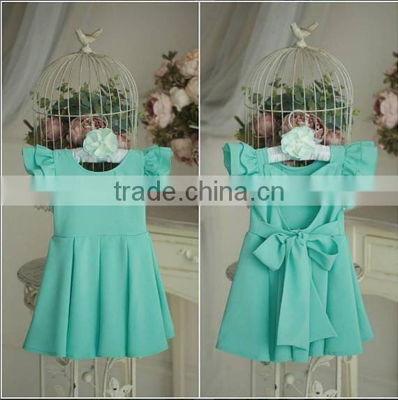 Mint Mother Daughter Matching Dress Chiffon Bridesmaid Dress Backless Summer Dresses