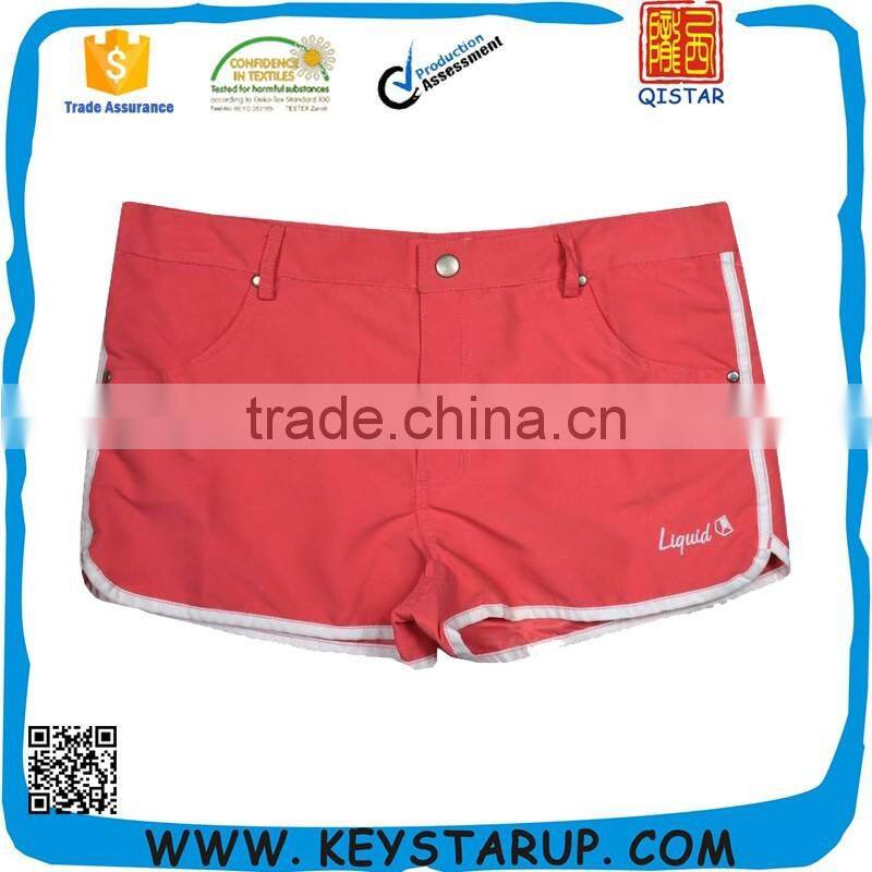 Custom Print Colorful Ladies Hot Beach Shorts Women's Fashion Surfing Board Shorts