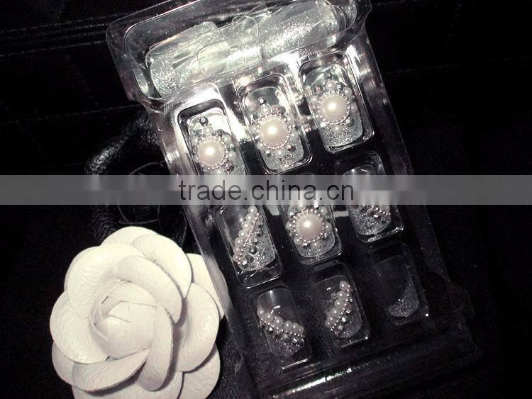 Fashionable Designed Finished Pearl Manicure Nail Tips