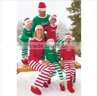 2017 Hot sale white green striped latest style Wholesale underwear children Clothes Knits Girls Kids Cotton childrens Pajamas