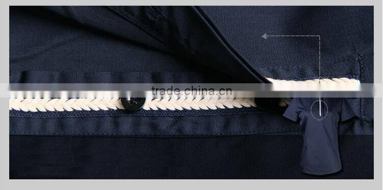 Juqian 2016 custom factory price latest stylish navy cheap short sleeve summer Unisex hotel staff uniform designs in China