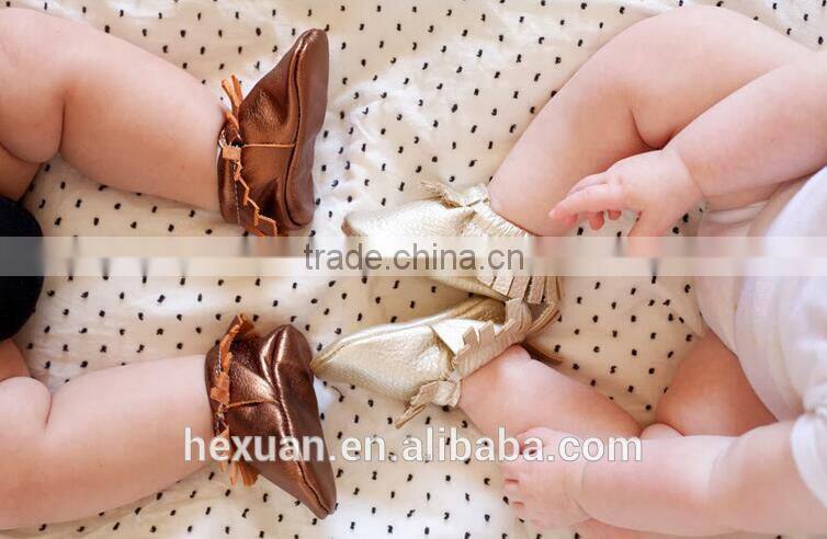 PU Baby Shoes Moccasins 29-Color Baby Boy Shoes Leather Baby Shoes Newborn Bebe Fringe Soft Soled Non-Slip Crib First Walker