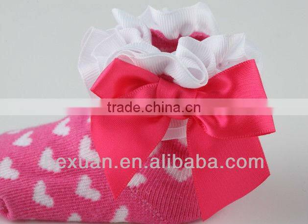 girl lovely bow-tie Flanging socks princess sexy leopard