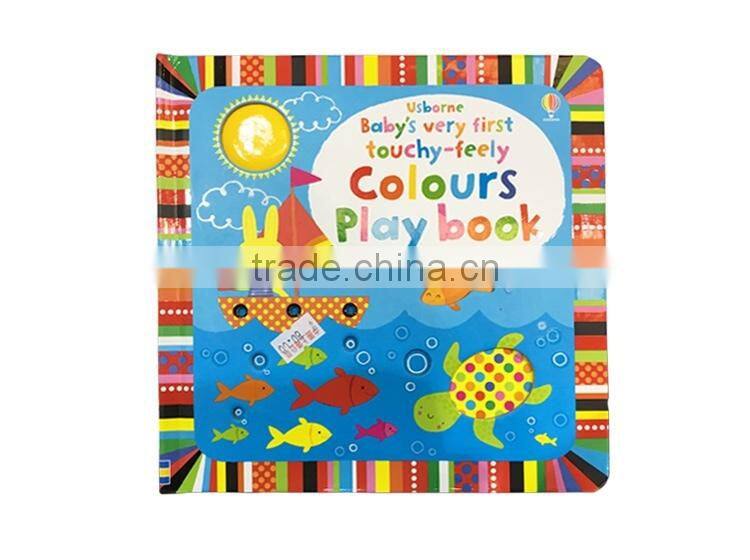 Children touching and feeling book 4C/4C card book customizable education book