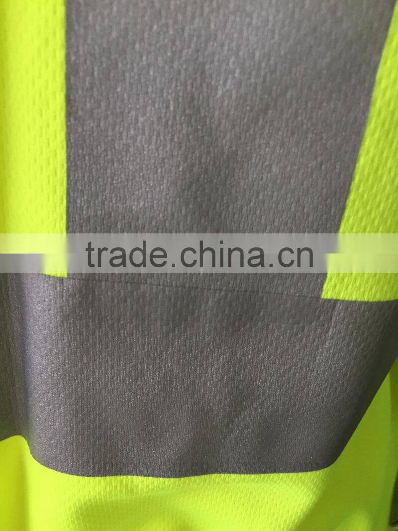 Men's hi vis reflective long sleeve custom warning T-shirt