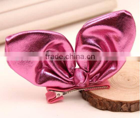shining fabric cute rabbit kids hair clips